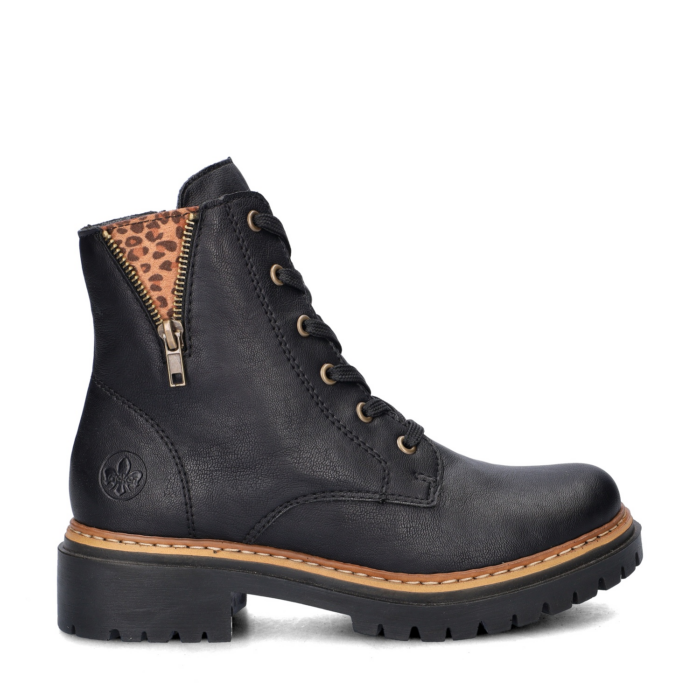 Rieker veterboots – Zwart
