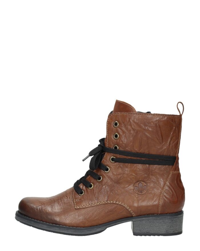 Rieker Dames Veterschoenen – Cognac