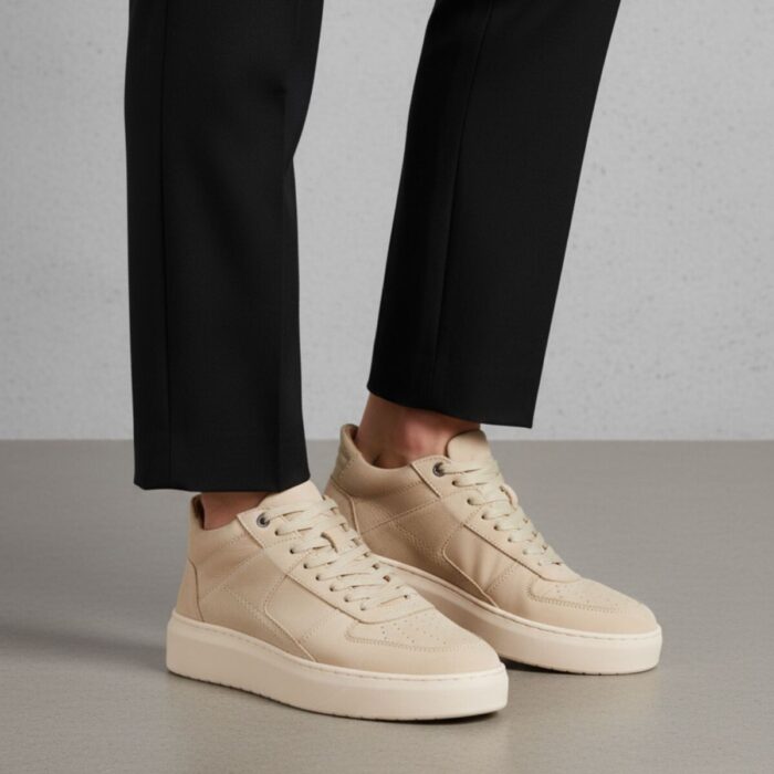 Vertice Veterschoenen beige Leer
