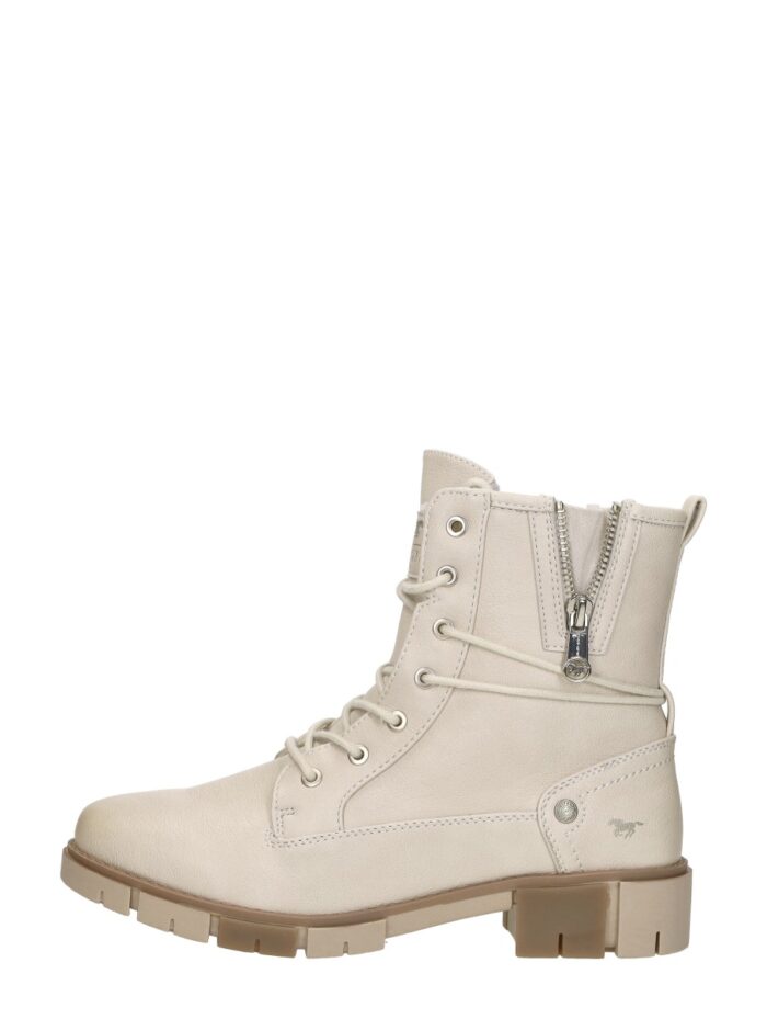 mustang Veterschoenen Hoog – Gebroken wit