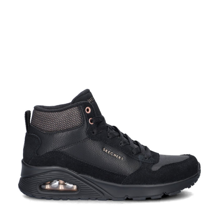 Skechers Uno Stacre Shine hoge sneakers – Zwart
