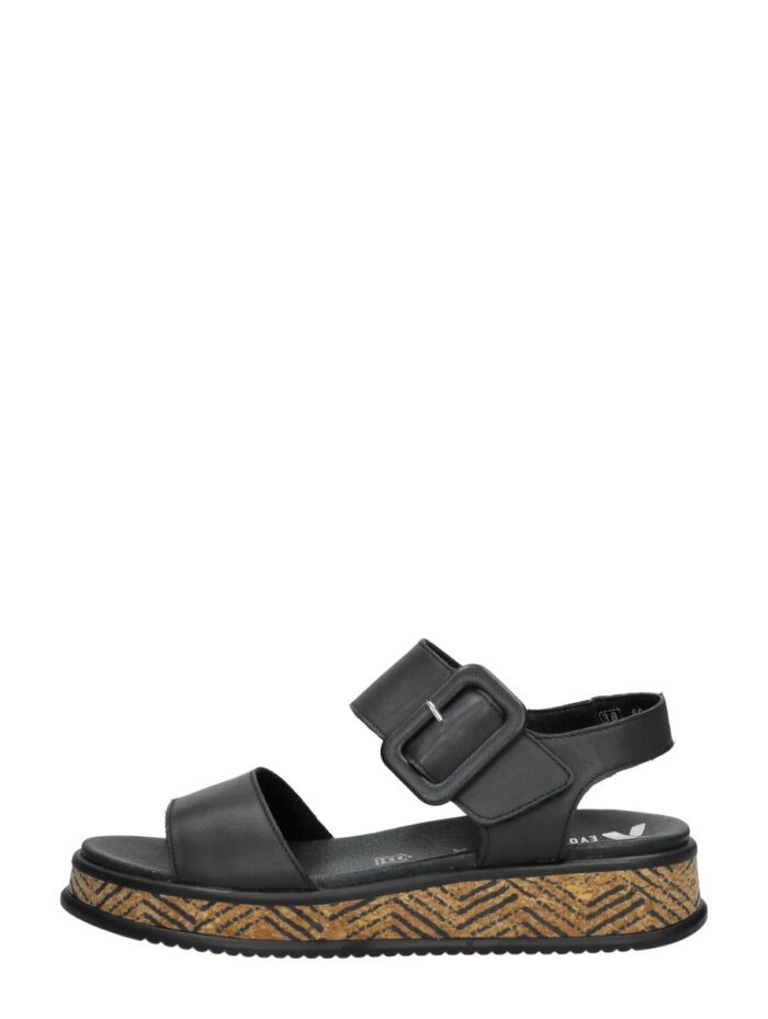 Rieker Sandalen Plat – Zwart