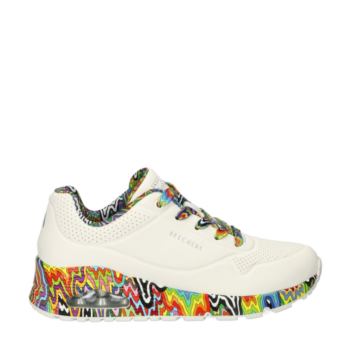 Skechers Uno Mini Drip lage sneakers – Wit