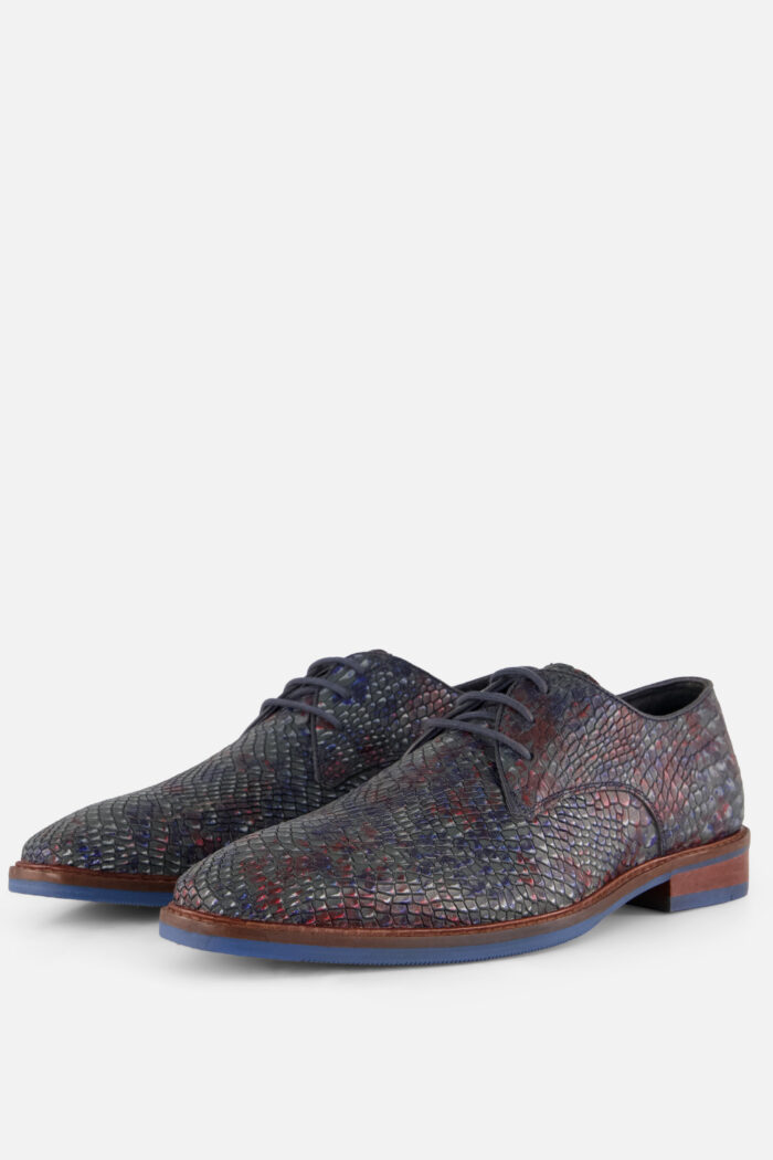 Vertice Veterschoenen blauw Leer