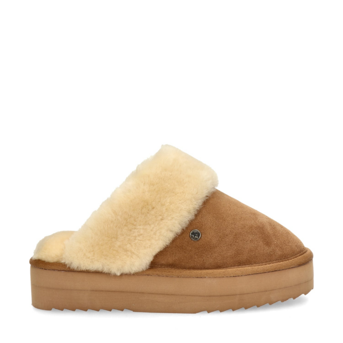 Warmbat Australia Flurry Plateau pantoffels – Cognac