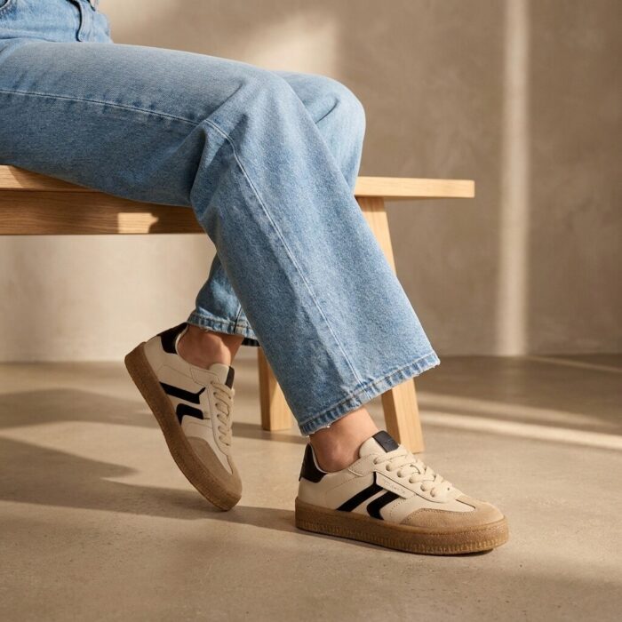 Tamaris Sneakers beige Leer