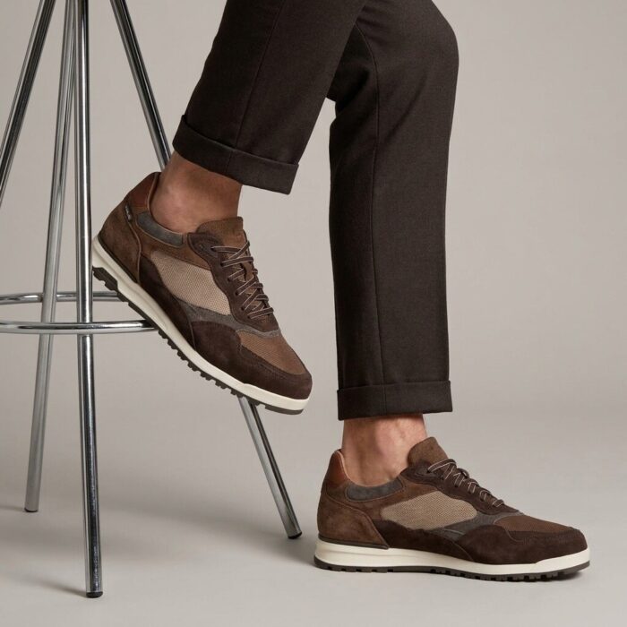 Van Lier Van Lier Sneakers bruin Suede