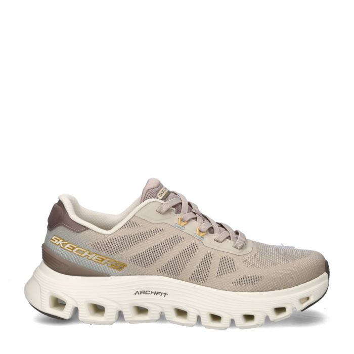 Skechers Arch Fit Glide-Step Wave Bremet lage sneakers – Taupe