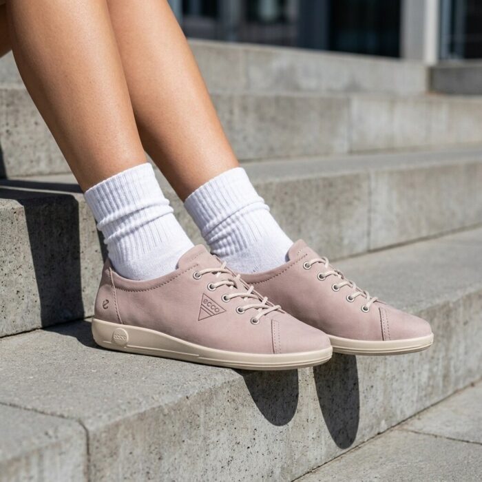 ECCO Soft 2.0 Sneakers grijs Nubuck