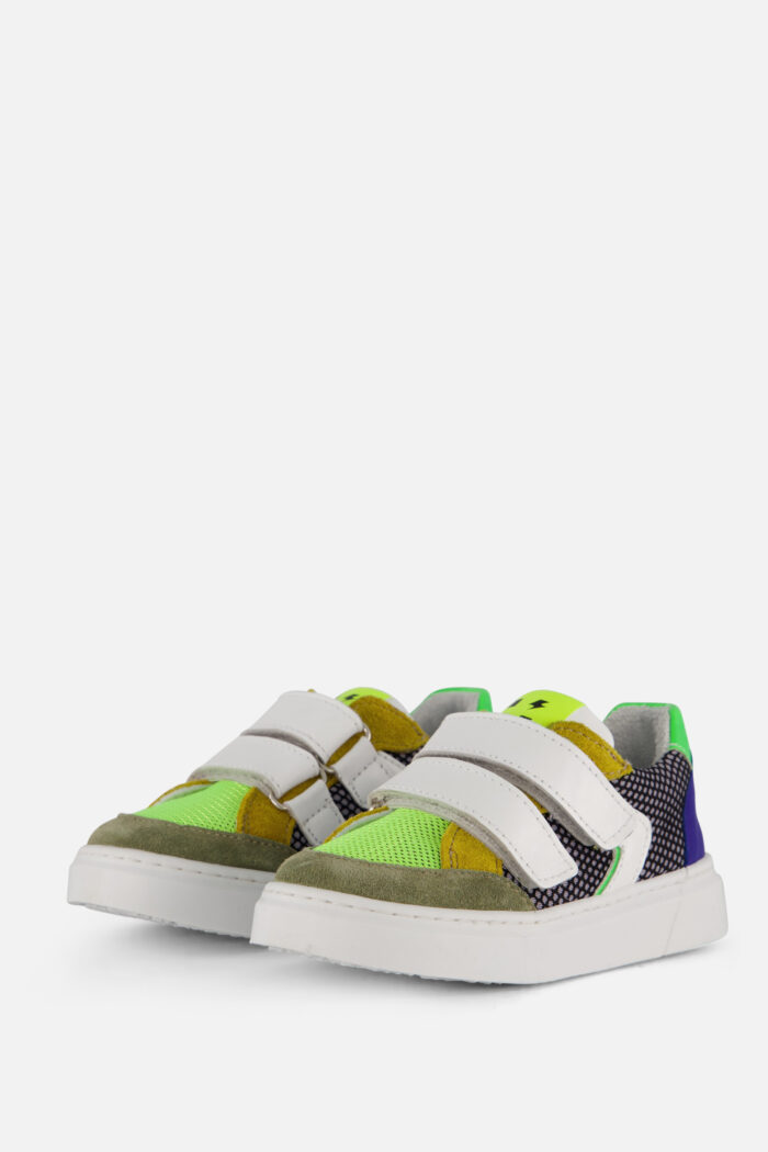 Muyters Velcro Sneakers groen Leer – Combinatie