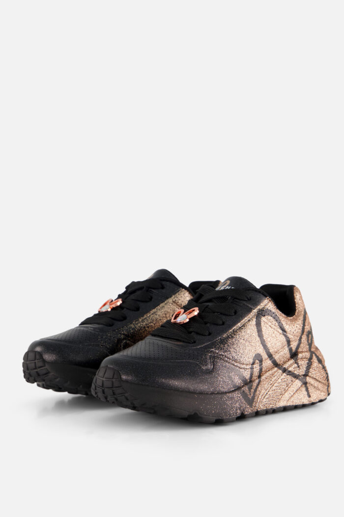 Skechers Uno Lite Heartdust Forever Sneakers zwart