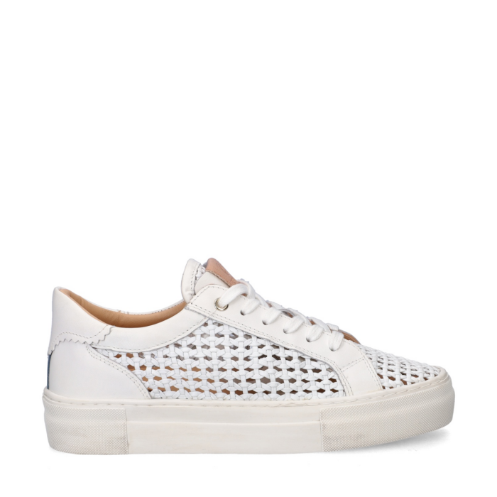 Fred de la Bretoniere Storm Isa Woven lage sneakers – Wit