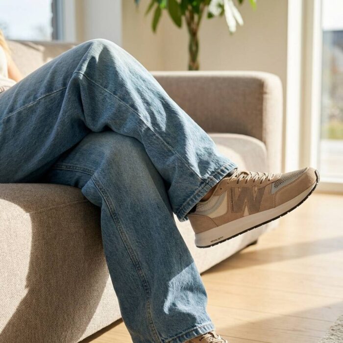 Woden Rigmor Sneakers beige Leer
