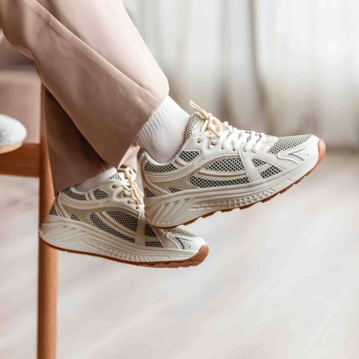 Ann Rocks Ann Rocks Sneakers beige Textiel