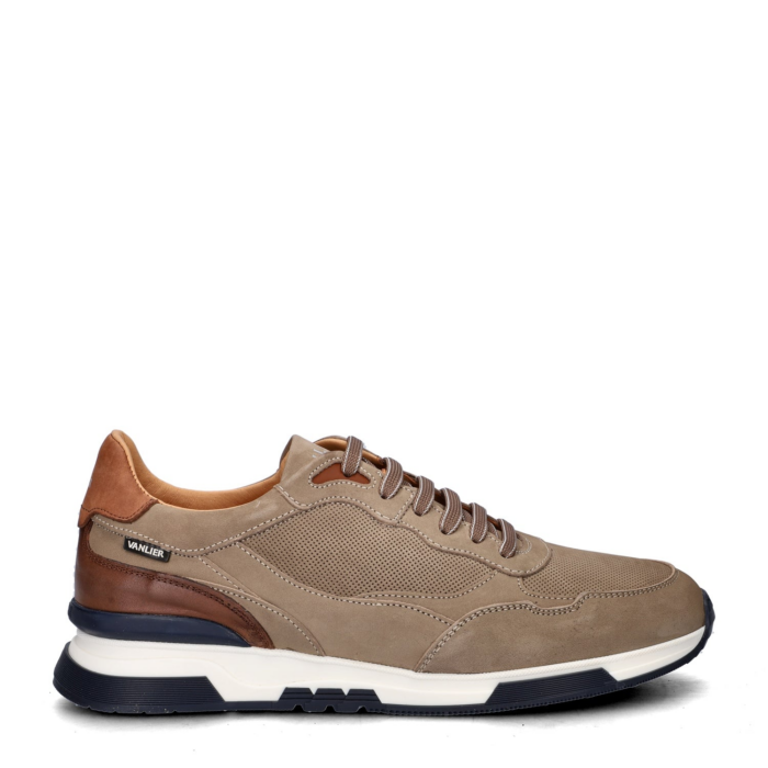 Van Lier Van Lier Romeo Sneakers taupe Leer