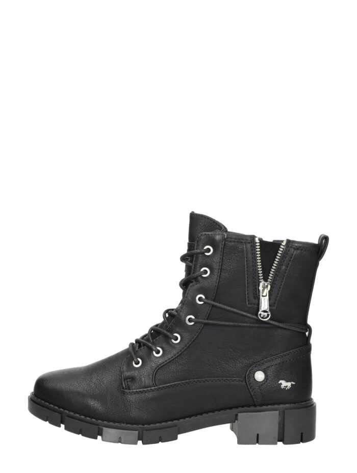 mustang Veterschoenen Hoog – Zwart
