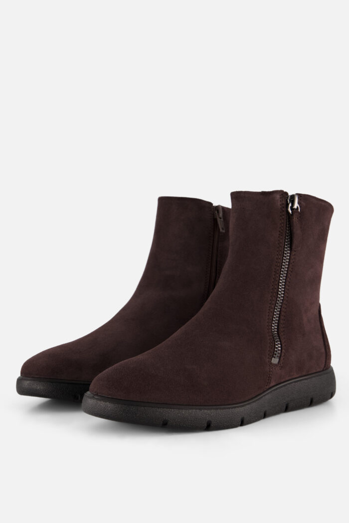 ECCO Bella 2 W Zip Enkellaarsjes bruin Suede