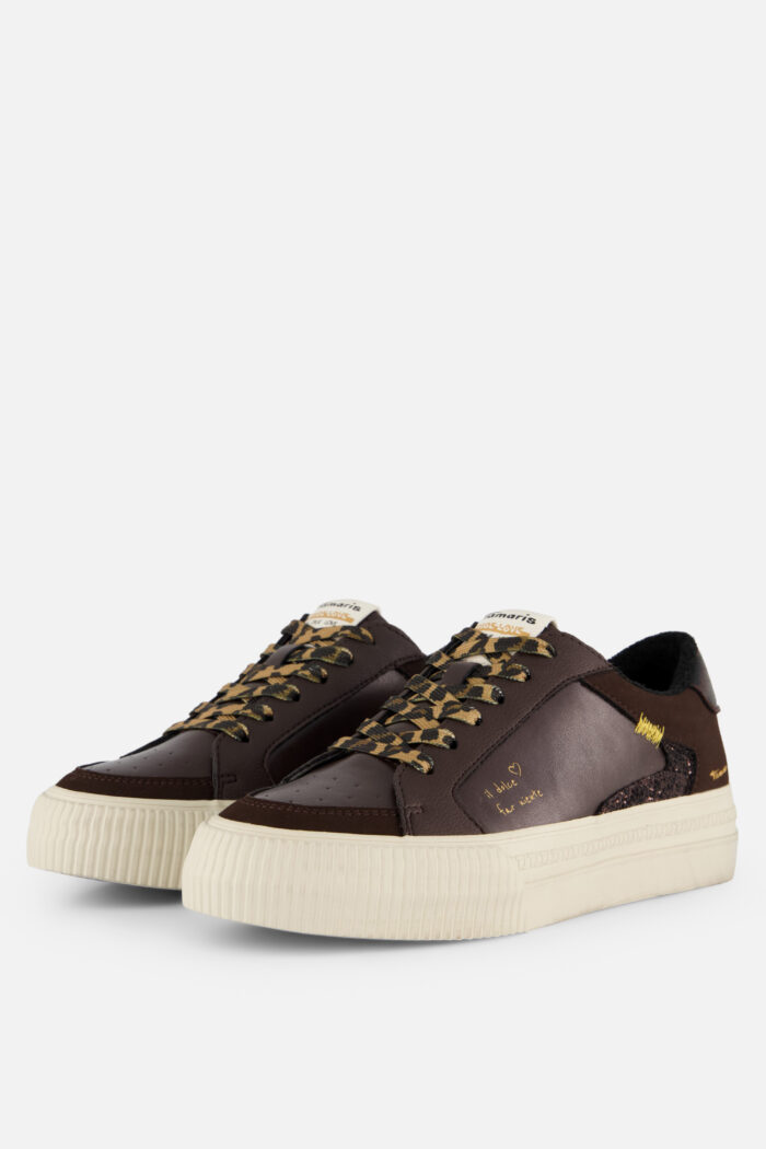 Tamaris Sneakers bruin Imitatieleer