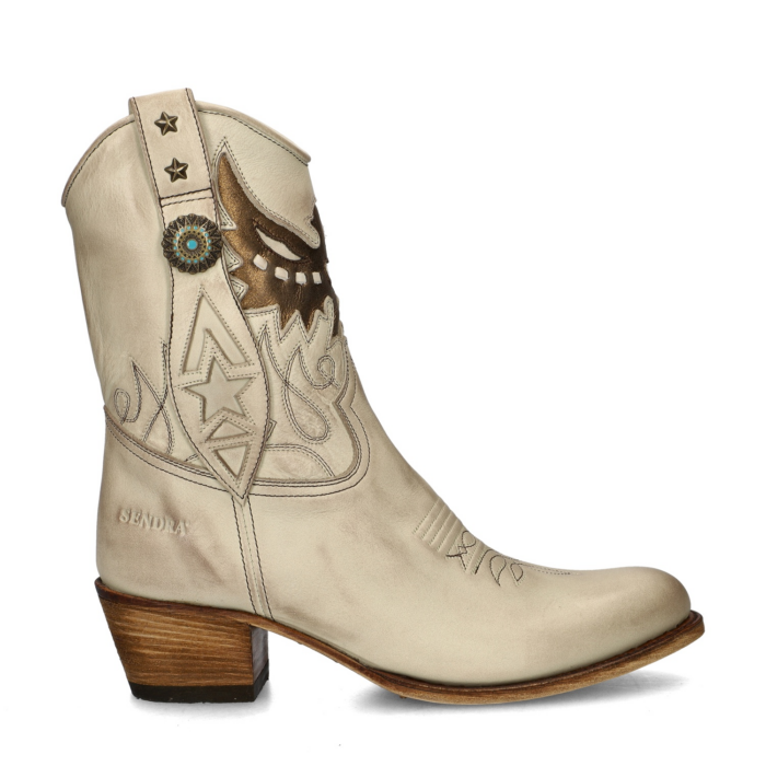 Sendra Debora Insa cowboylaarzen – Ecru