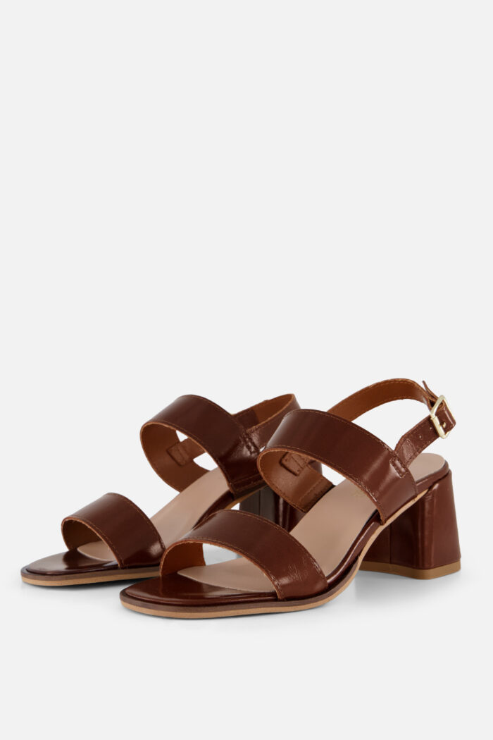 Linea Zeta Linea Zeta Sandalen Met Hak bruin Lak
