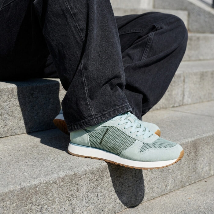 Woden Ronja Icon Sneakers blauw Leer