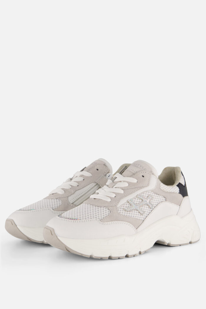 Hip Sneakers wit Leer