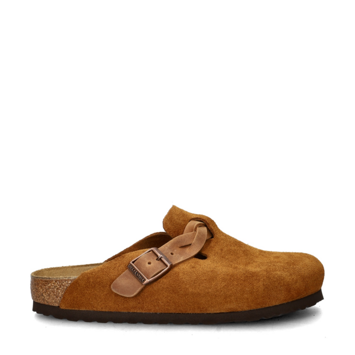 Birkenstock Boston Braided instapschoenen – Cognac