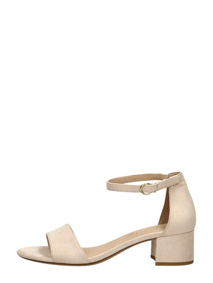 tamaris Sandalen met hak beige Textiel