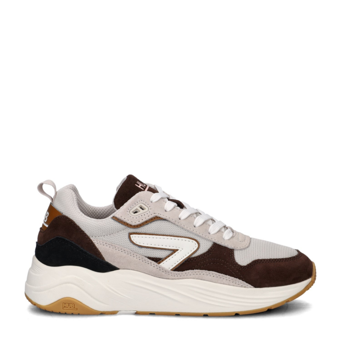 Hub Glide lage sneakers – Bruin