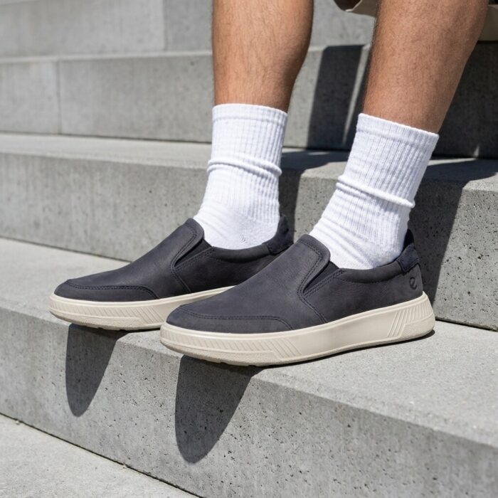 ECCO Move M Slip-on Instappers blauw Leer