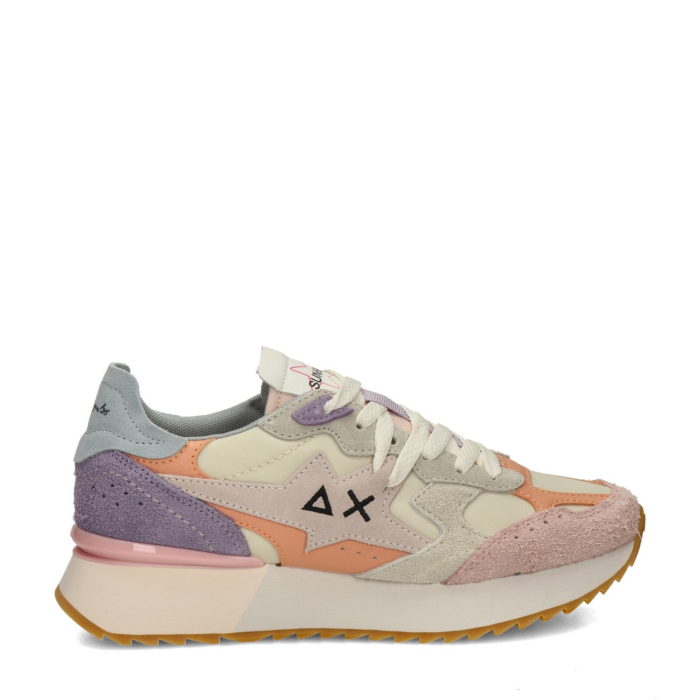 Sun 68 Starlight Multicolour lage sneakers – Beige
