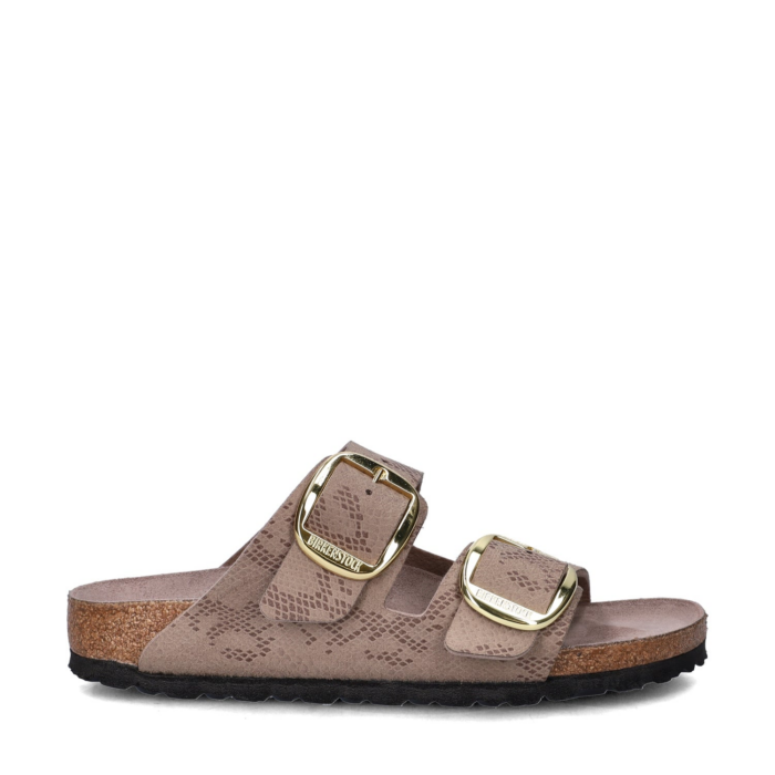 Birkenstock Arizona Python Big Buckle sandalen – Taupe