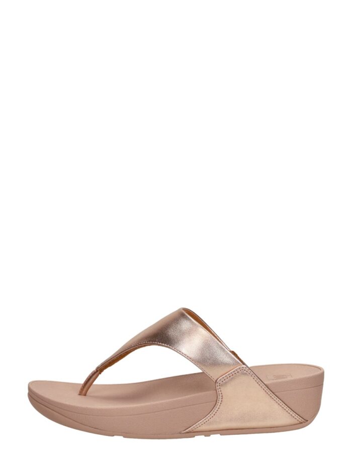 FitFlop Lulu Leather Toepost – Rosé-goud