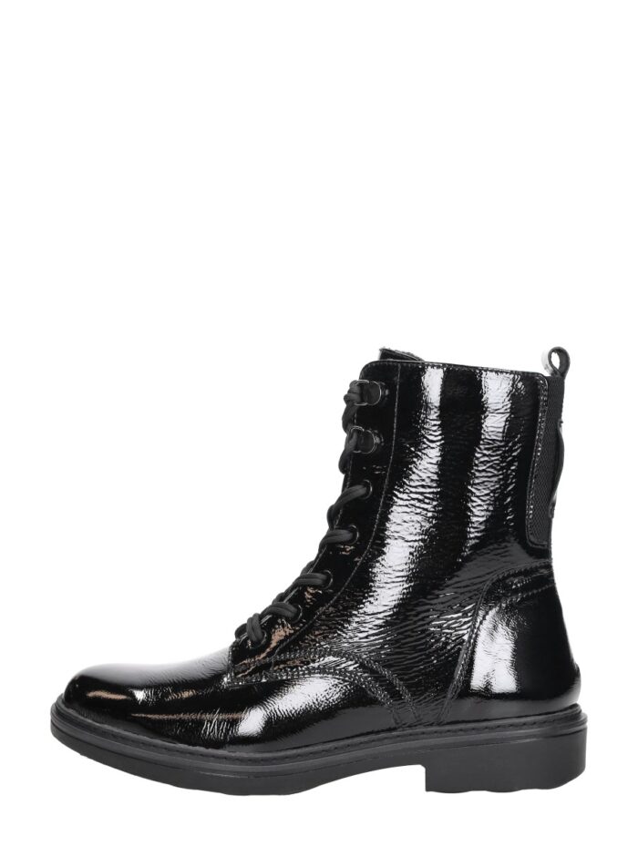 Tamaris Comfort Veterschoenen Hoog Zwartlak – Zwart lak