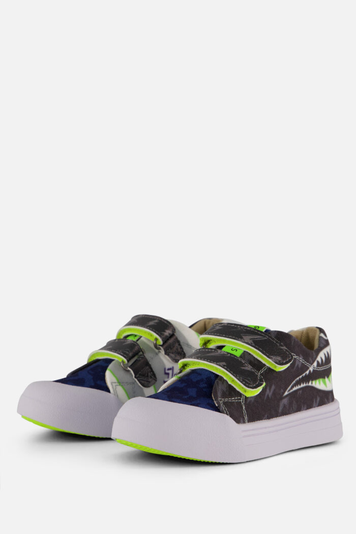 Go Bananas Go Bananas Shark Sneakers blauw Canvas – Groen