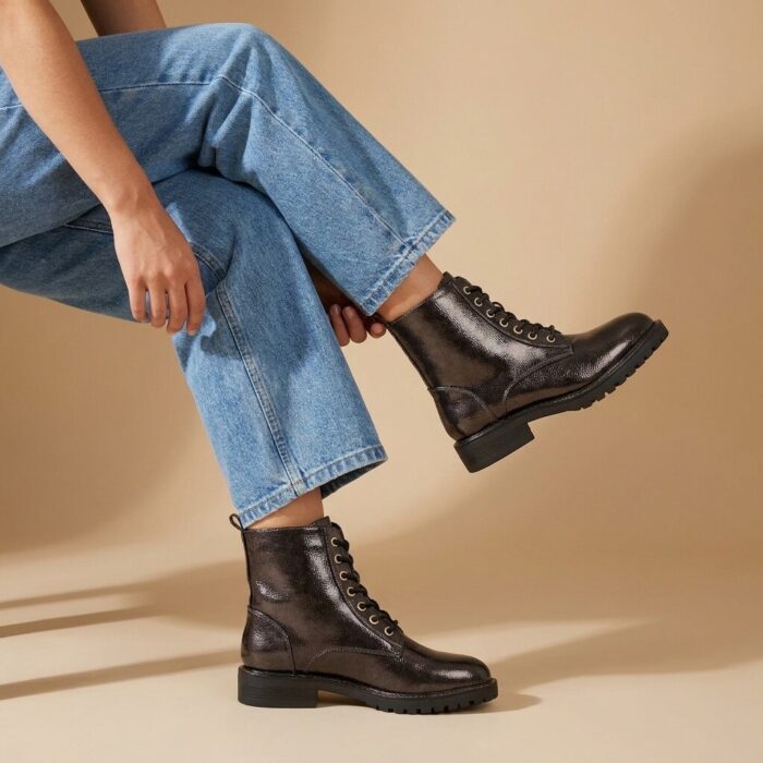 Cellini Veterboots zilver Lak Synthetisch