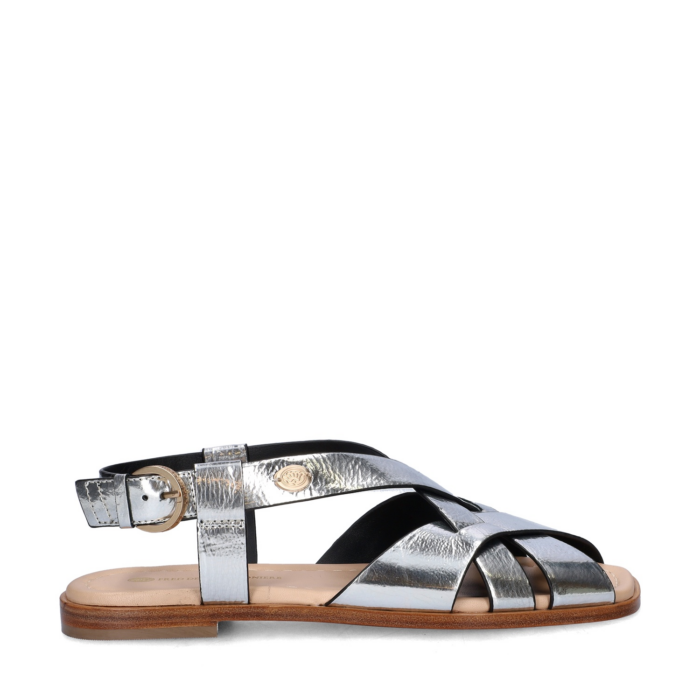 Fred de la Bretoniere Gitel Cross Mirror sandalen – Zilver