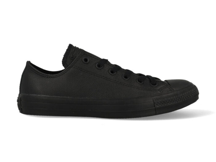 Converse All Stars Leather Laag Zwart