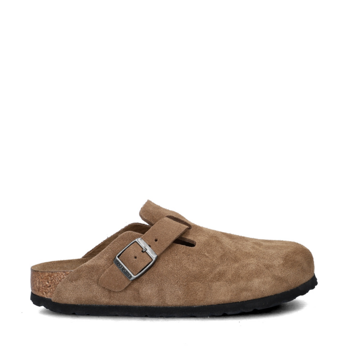 Birkenstock Boston Suede clog instapschoenen – Cognac