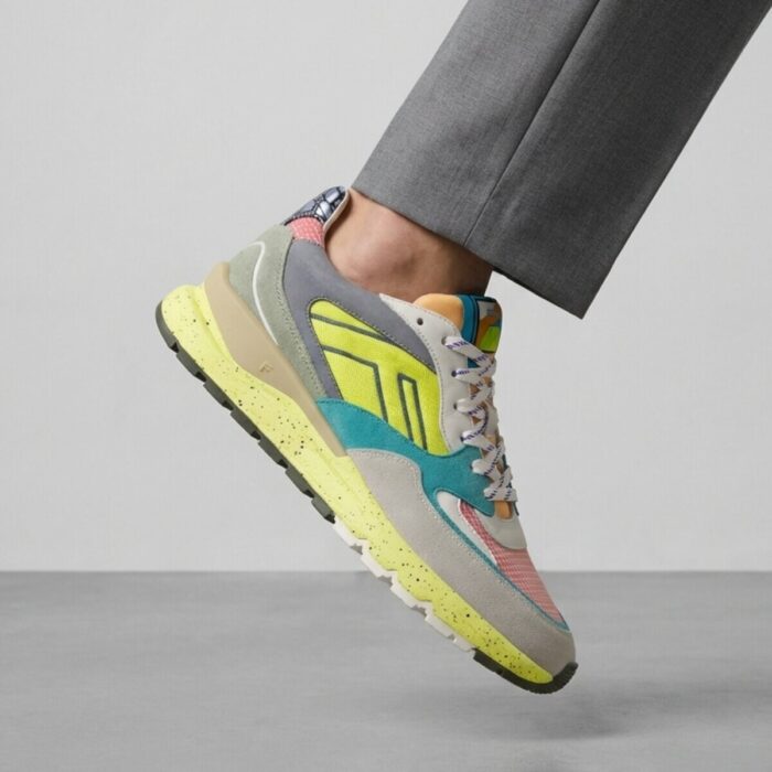 Floris van Bommel Floris van Bommel De Treener Sneakers geel Suéde – Grijs