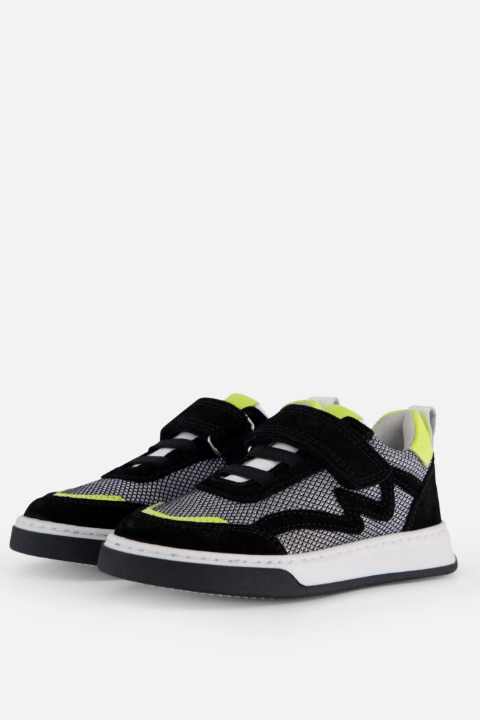 Muyters Velcro Sneakers zwart Leer – Wit