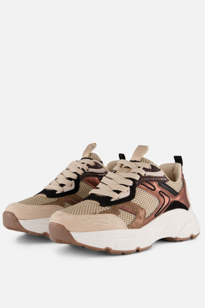 Cellini Sneakers koper Suède/ Mesh – Bruin