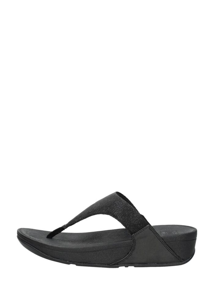 FitFlop Lulu Shimmerlux Toe Post Sandals – Zwart