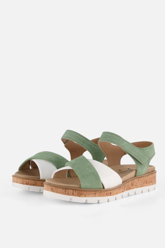 Feyn Sandalen groen Leer