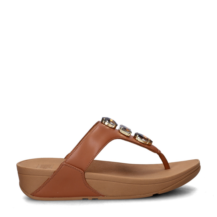 FitFlop Lulu Ultra Juwel slippers – Cognac