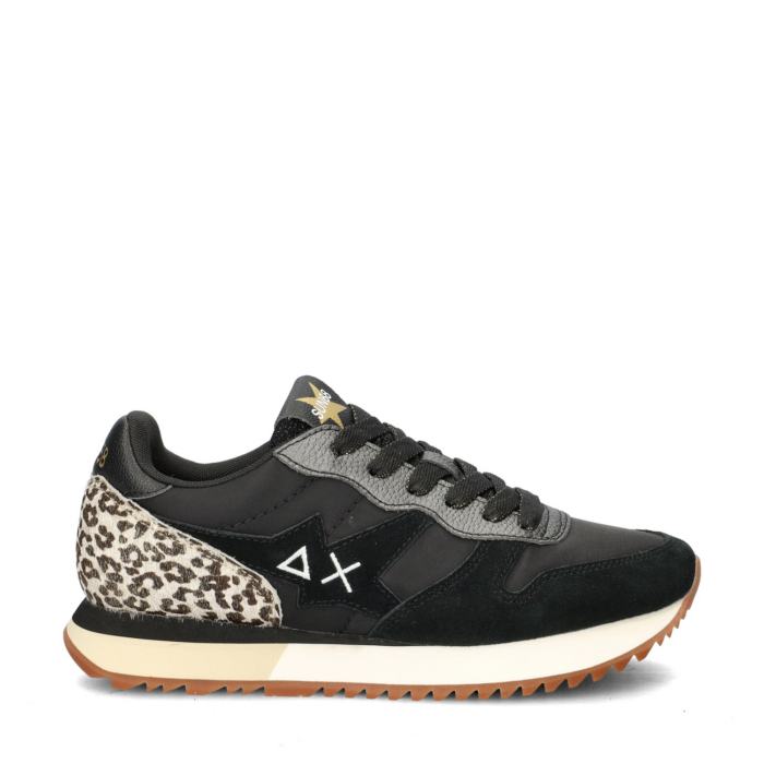 Sun 68 Stargirl Animal lage sneakers – Zwart