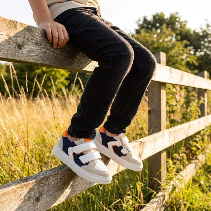 Muyters Velcro Sneakers blauw Leer