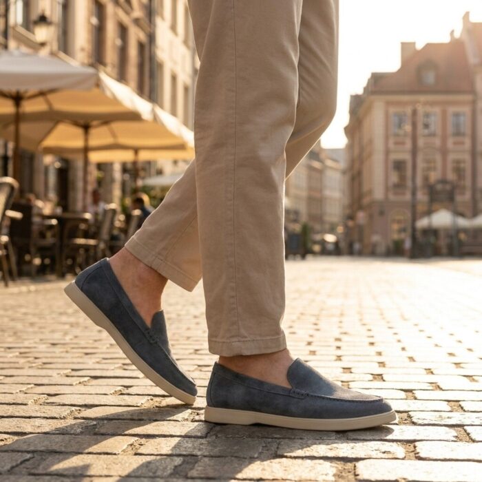 Cycleur de luxe Cycleur de Luxe Penna Instappers blauw Suède