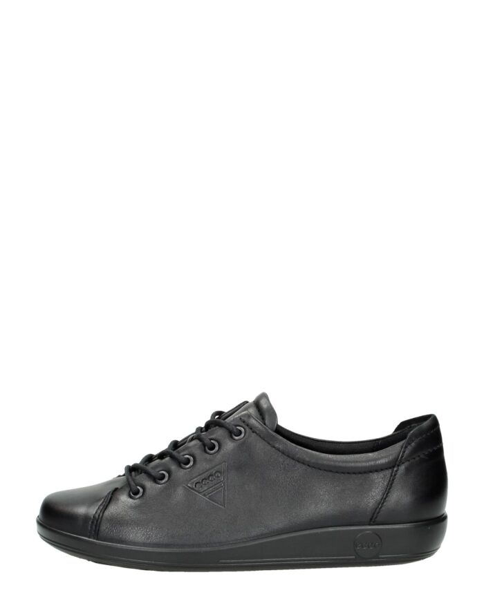 ECCO Soft 2.0 veterschoenen – Zwart