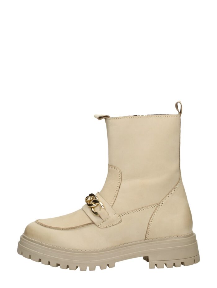 Sub55 Enkellaarsjes Plat – Beige